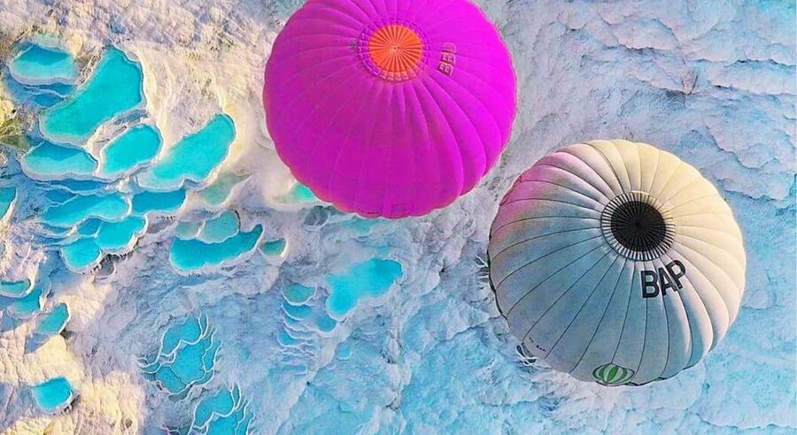 Antalya/Belek: Pamukkale Day Tour w/Optional Hot Air Balloon - Sunrise balloon over Pamukkale’s white terraces