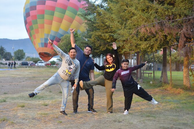 Balloon Flight with Cave Breakfast and CDMX Round Trip - Stop 1: Explora México Teotihuacan balloon port (inflation, photos, coffee)