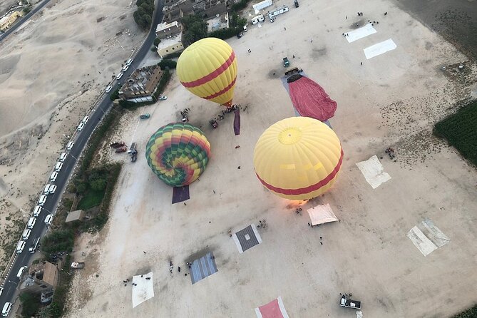 Enjoy Hot Air Balloon,Valley of the kings,Hatshepsut temple in Luxor - Colossi of Memnon: giant statues, quick photos, and a change of pace