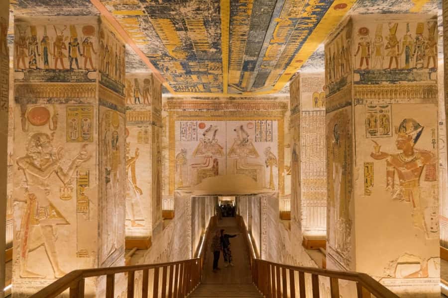 From Aswan:4 Days Nile Cruise Luxor Abu Simbel & Air Balloon - Luxor Temple at Night: When Stone Looks Alive