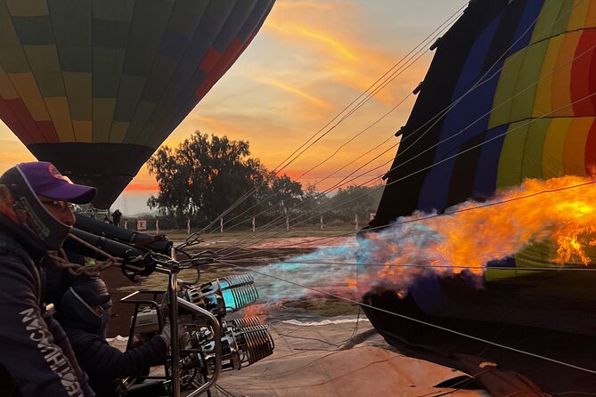 Hot air balloon adventure over Teotihuacan - Landing celebrations: toast, certificate, and getting your bearings