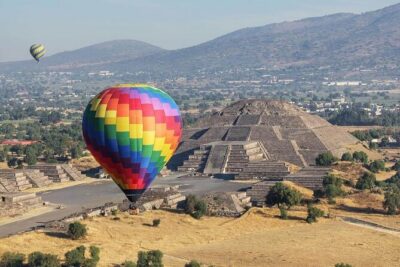 Hot Air Balloon Ride over Teotihuacan - The flight itself: pyramids from a bird’s-eye angle