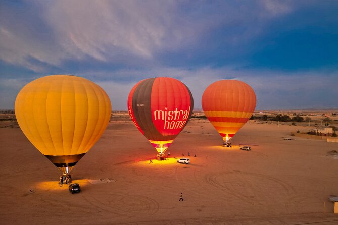 Hot Air Balloon Rides in Marrakesh: Sunrise, Desert, Atlas ... - Pickup, Base Check-In, and the Balloon Inflation Show