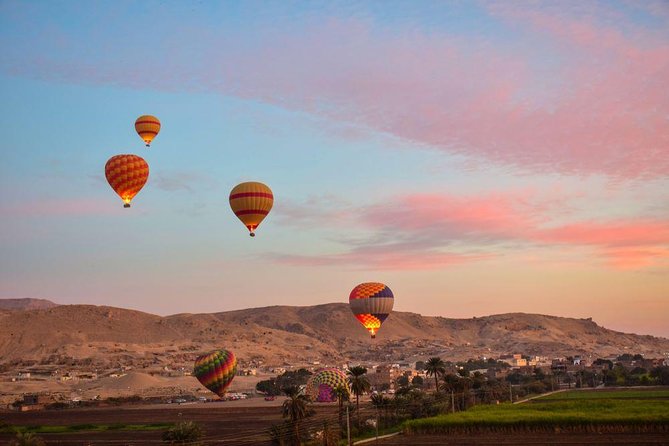 Luxor Hot Air Balloon Skyscope sunrise, temples, Nile watching - Temples, the Nile, and the Colossi of Memnon from above