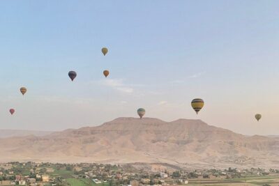 Luxury Sunrise Balloon ride in Luxor -VIP - The launch area and that first view of Hatshepsut