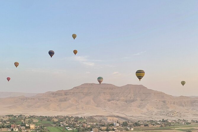 Luxury Sunrise Balloon ride in Luxor -VIP - The launch area and that first view of Hatshepsut
