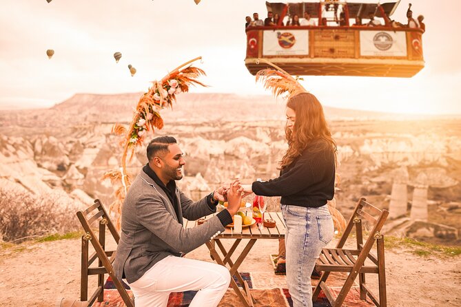 Marriage Proposal and Photoshoot in Cappadocia with Balloon view - Pickup, private group up to 3, and mobile ticket: smoothing the logistics