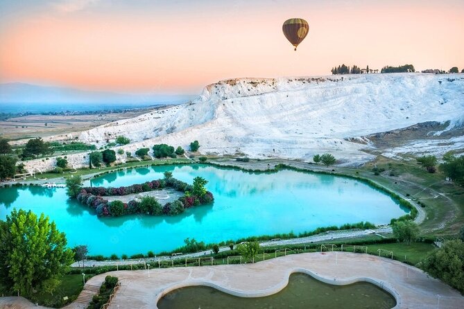 Pamukkale Hot Air Balloon Tour with Champagne - Pamukkale on the ground: your hour in the famous white terraces zone