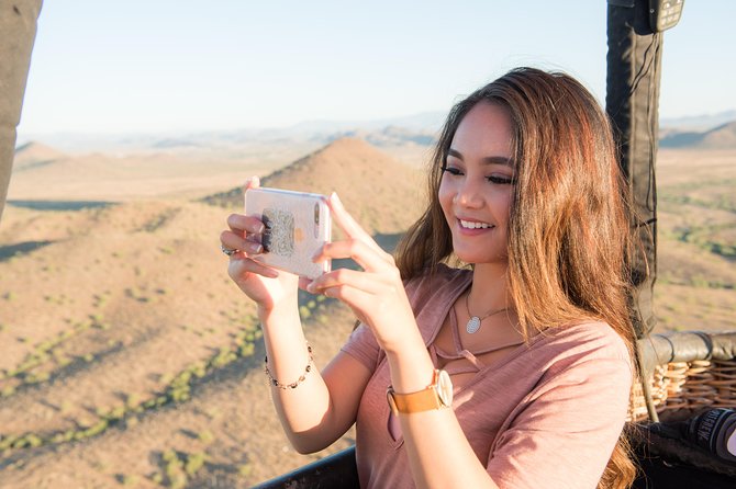 Phoenix Afternoon Hot Air Balloon Ride with Bubbly + Charcuterie - What you eat and drink: Champagne toast and the landing fruit + cheese plate