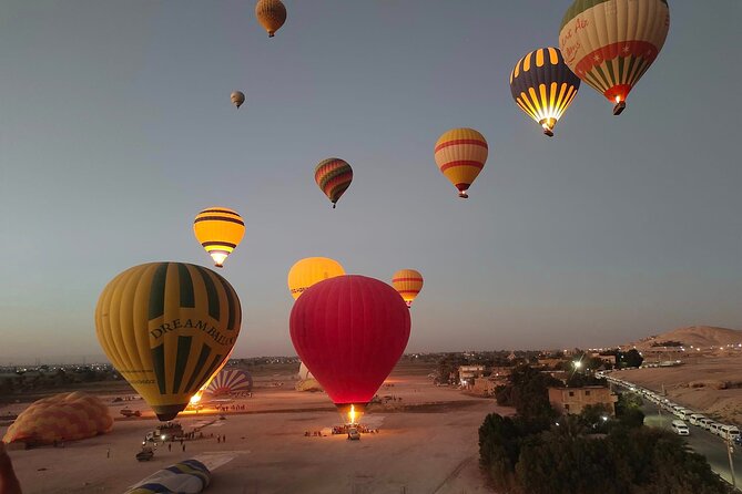 Sunrise Hot Air Balloon Ride over Luxor West Bank - Spotting Luxor from above: temples, valleys, and that sunrise glow