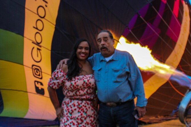 Teotihuacan balloon flight with cave breakfast + pyramids - Landing + sparkling wine toast (yes, that’s part of it)