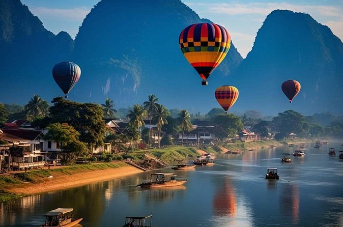 Vang Vieng Laos Hot Air Balloon Adventure Tour - After landing: certificates, champagne, fruit, and the photo follow-up