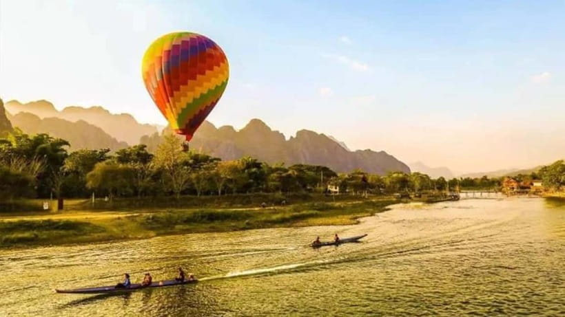 Vang vieng: Longtail boat&Hot Air Balloon&hotel pick-up - Kayak Start on Afternoon Options: A Second Kind of Water Time